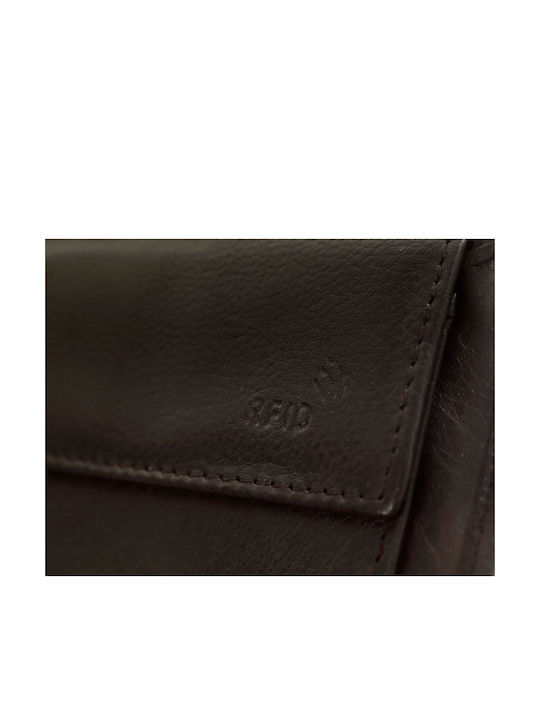 Leather Men's Wallet Classic with RFID Brown
