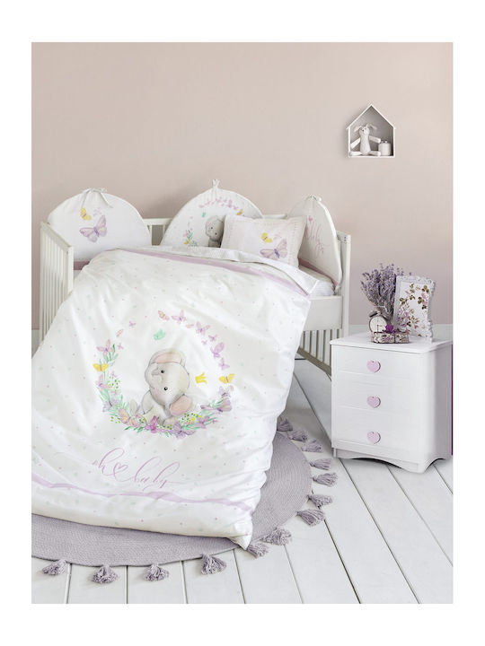 Nima Cotton Baby Quilt Belle 100x140cm White