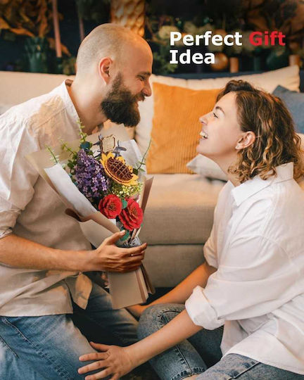 Puzzle 3d Buchet De Flori Rowood Lemn 581 Piese