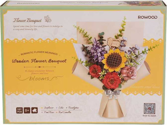 Puzzle 3d Buchet De Flori Rowood Lemn 581 Piese