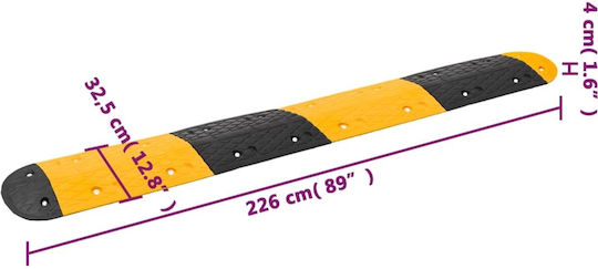 Σαμαρακι Δρομου Κιτρινο & Μαυρο 226x32,5x4 Εκ Καουτσουκ 3157046