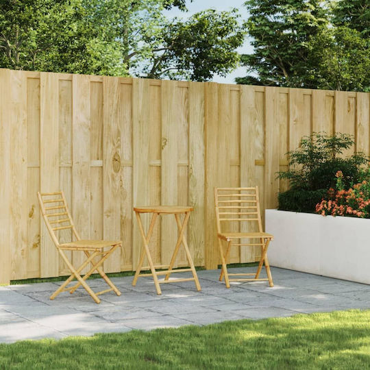 Garten- und Outdoor-Möbelsets für kleinen Raum 3 Stück Bambus