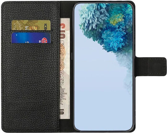 Litchi Texture Wallet Negru (Honor 200 Lite 5G)