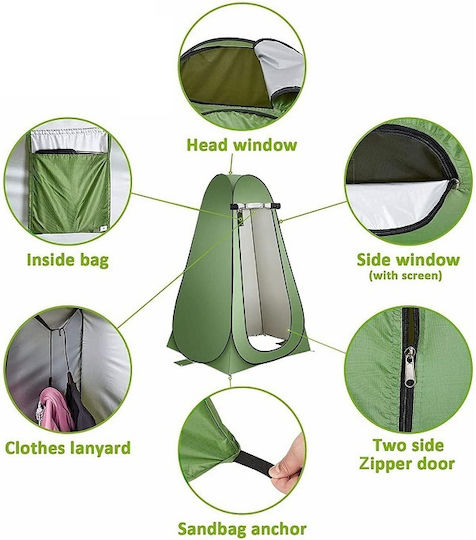 YB3035 Camping Tent Toilet Green 120x190cm