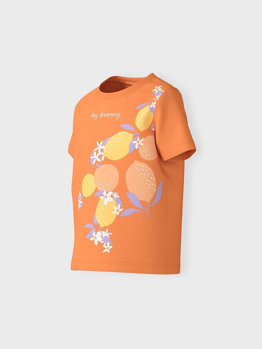 Name It Kinderhemd Kurzarm Orange Day Dreaming