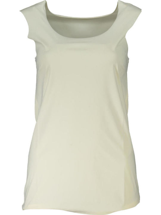 Damen Bluse Ärmellos White