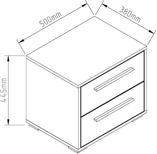 Reven Детска нощна шкафче Дърво Кафяв 50x38.3x44.6см Reven Детска нощна шкафче Дърво Кафяв 50x38.3x44.6см