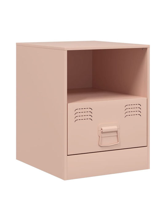 Nachttisch Metall Rosa 34.5x39x44cm