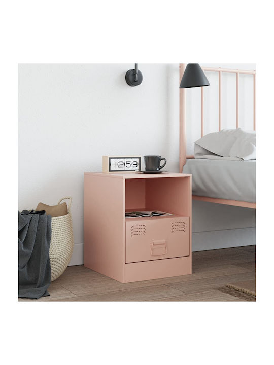 Nachttisch Metall Rosa 34.5x39x44cm