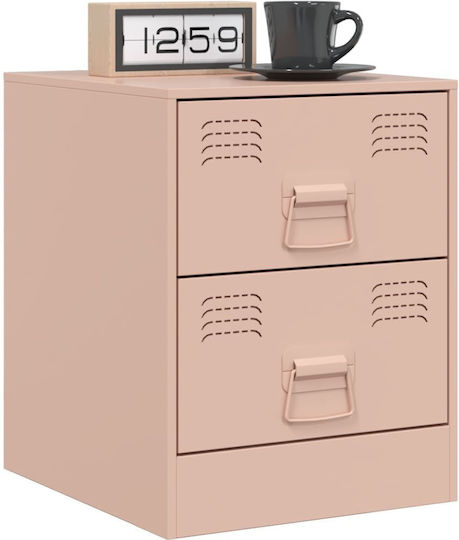 Комоди Метални Розов 2бр 34.5x39x44см