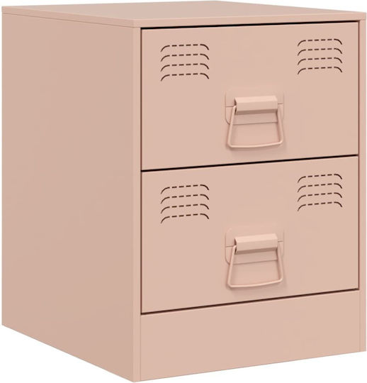 Комоди Метални Розов 2бр 34.5x39x44см