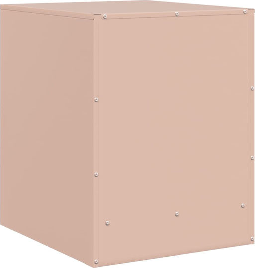 Nachttische Metall Rosa 2Stück 34.5x39x44cm