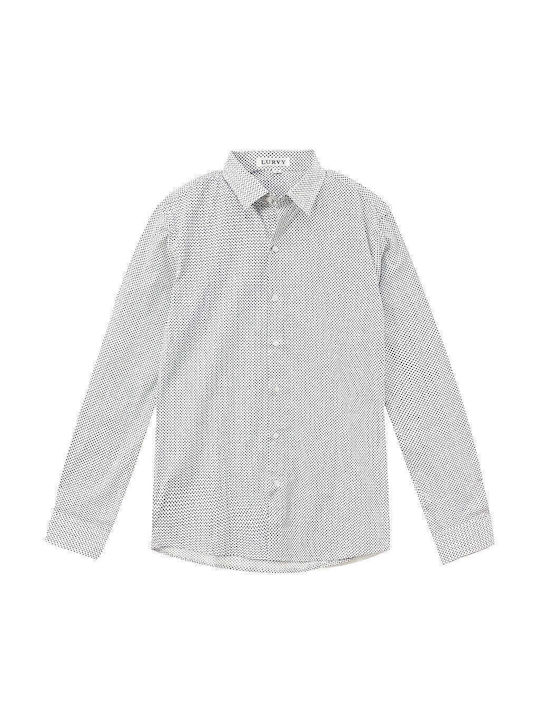 Ustyle Men's Shirt Long Sleeve Cotton White