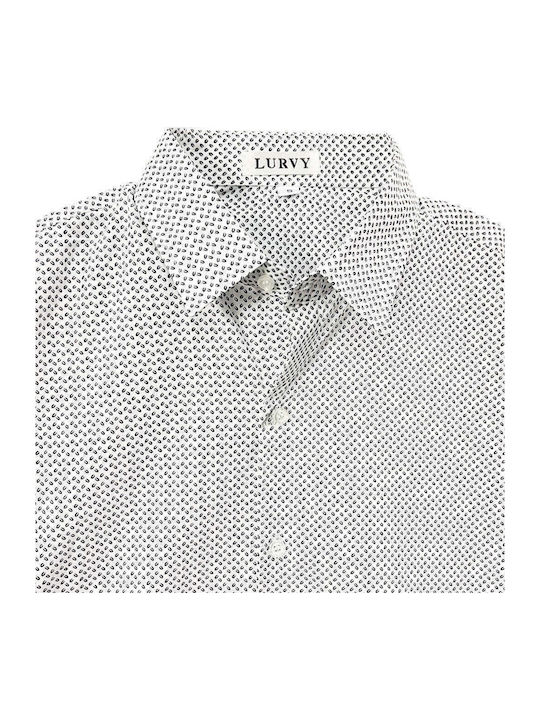 Langärmlig Baumwolle Hemd White