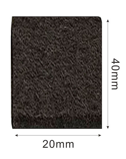 Tpster Τσοχάκια Ορθογώνια με Αυτοκόλλητο 20x40mm 12τμχ 34782