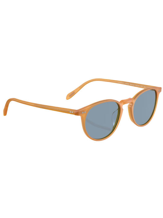 Oliver Peoples Riley Sun Unisex Γυαλιά Ηλίου με Πορτοκαλί Κοκκάλινο Σκελετό και Μπλε Φακό OV5004SU 169956