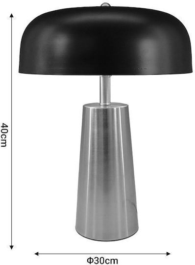 Inart Luminary Μεταλλικό Πορτατίφ για Ντουί E27 με Χρυσό Καπέλο και Βάση