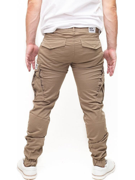 Hose Cargo Elastisch Dark Beige