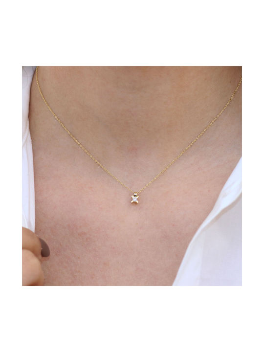 Necklace from Gold 18k with Diamond