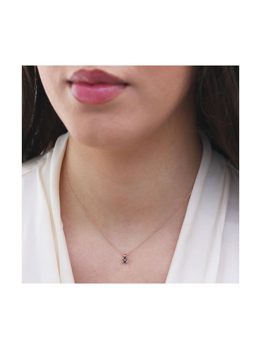 Necklace from Rose Gold 18k with Diamond