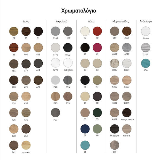 Mabo Πάγκος Πάγκος χωρίς Νιπτήρα, με Καθρέπτη & Στήλη Χωρίς Νιπτήρα