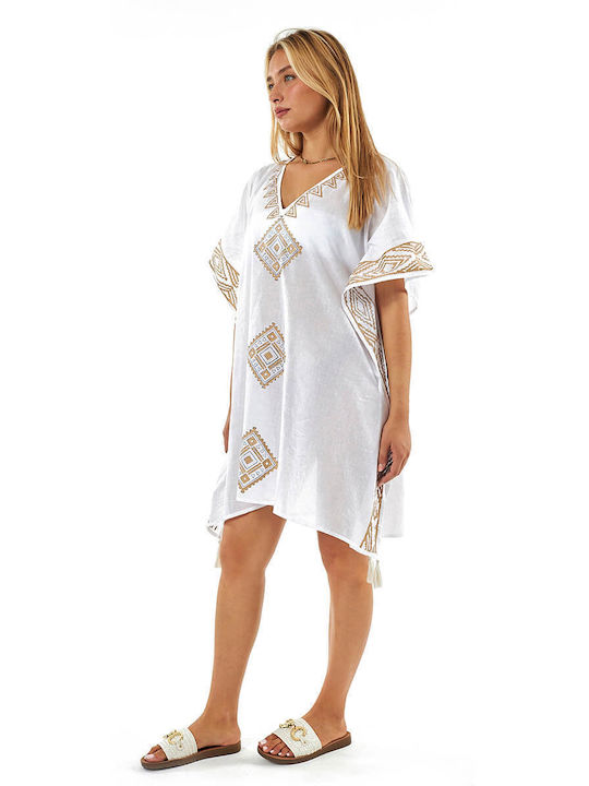 Verde Women's Caftan Beachwear White