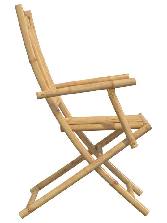 Scaun de exterior Bambus Bambus cu pernă 4buc 53x66x99cm