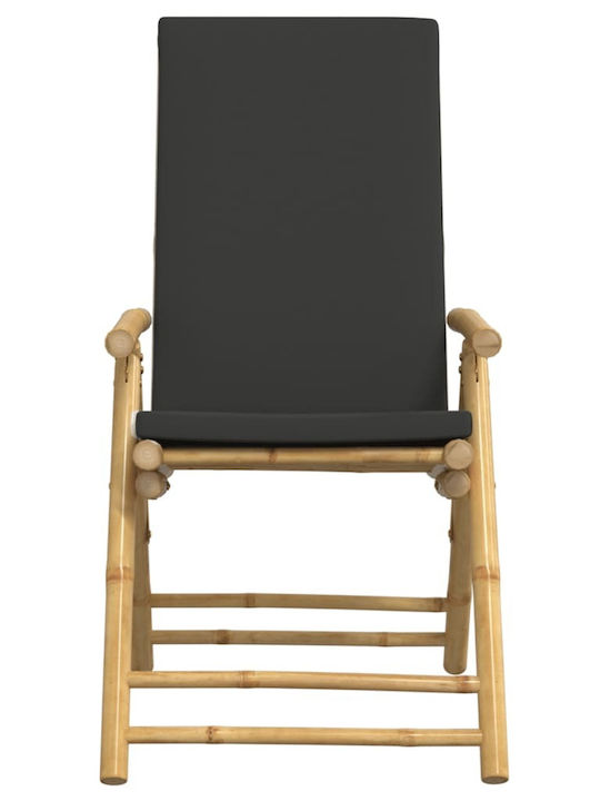 Outdoor-Stuhl Bamboo Grey mit Kissen 3Stück 45x45εκ.