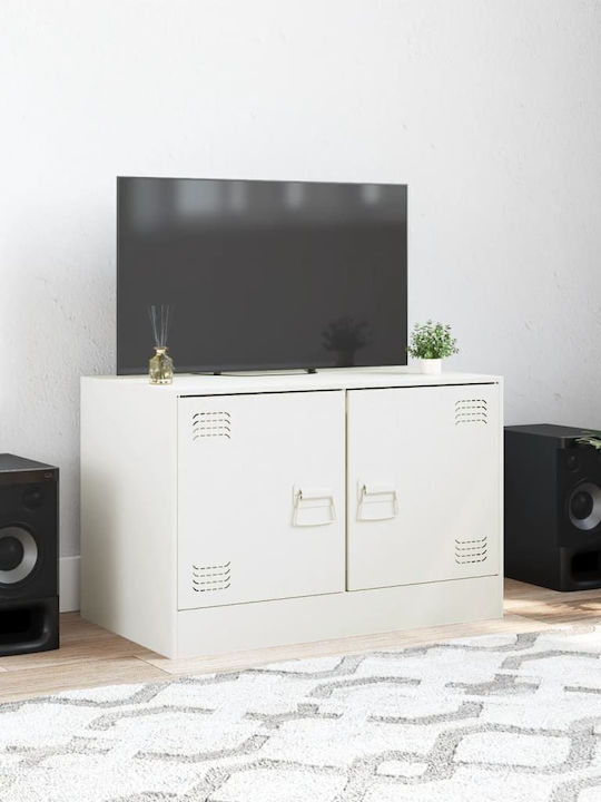 Έπιπλο Τηλεόρασης Μεταλλικό Λευκό Μ67xΠ39xΥ44cm