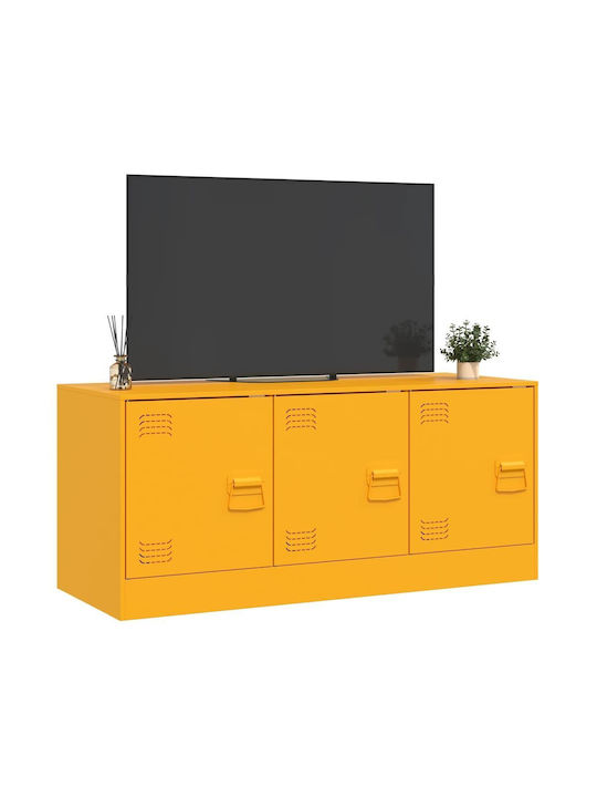 Metal TV Stand Mustard Yellow 99x39x44cm