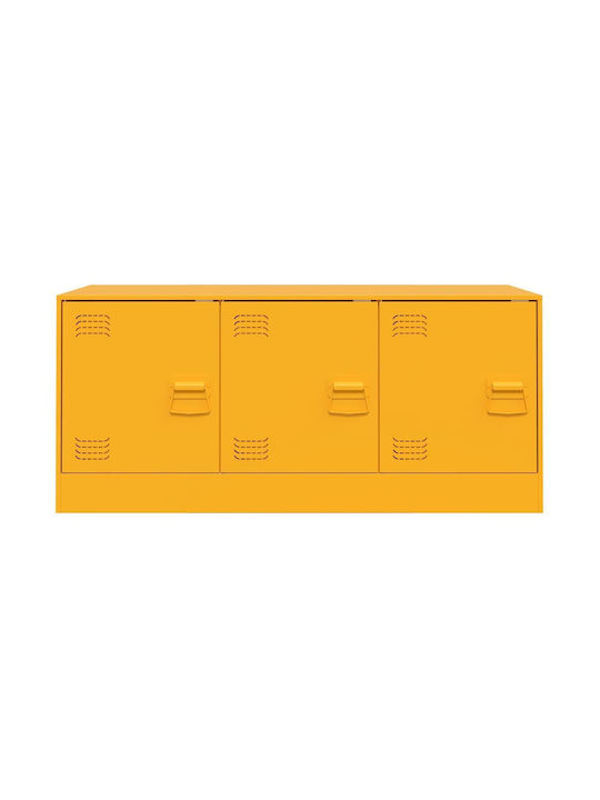 Metal TV Stand Mustard Yellow 99x39x44cm
