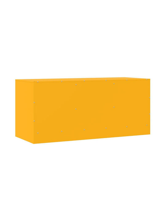Metal TV Stand Mustard Yellow 99x39x44cm