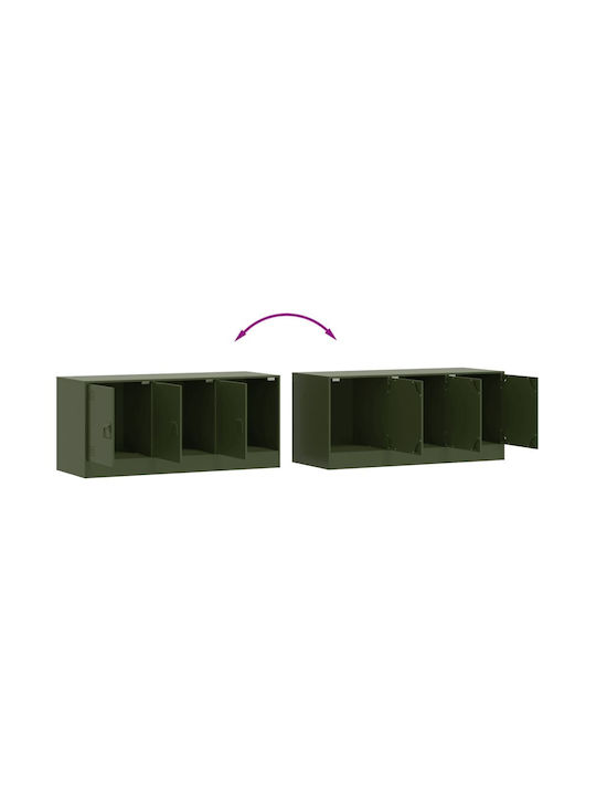 Stand TV Metalic Verde Măsliniu L99xA39xÎ44cm