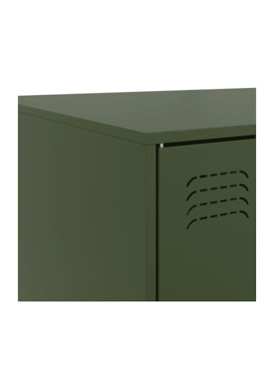 Rectangular Metal Side Table Green Lime M67xL50xH44cm