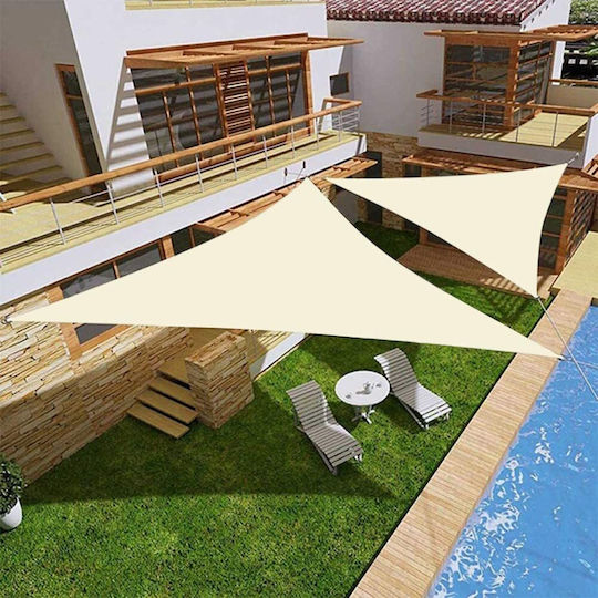 Τρίγωνο Πανί Σκίασης Εκρού 4m 180gr/m²