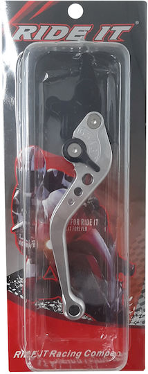 Ride It Adjustable Motorcycle Brake Lever for Yamaha Crypton R Silver