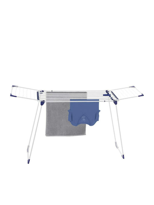 Leifheit Solid Folding Floor Clothes Drying Rack Made of Plastic with Hanging Length 23m