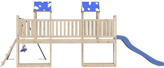 vidaXL Дървена Кула с Повърхност за Катерене 313x533x215см. Кафяв