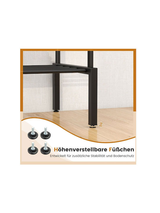 Costway Floor Garment Rack made of Metal Black 108x50x160cm