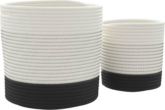 vidaXL Storage Basket Fabric Multicolour 2pcs