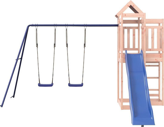 vidaXL Holzturm Spielplatzspielzeug mit Rutsche Braune