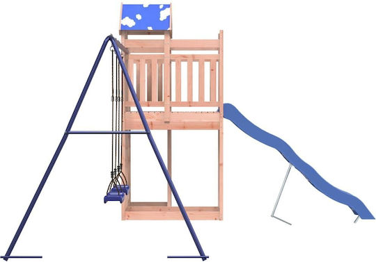 vidaXL Holzturm Spielplatzspielzeug mit Rutsche Braune