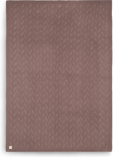 Jollein Κουβέρτα Αγκαλιάς & Λίκνου Πλεκτή Καφέ Chestnut 75x100εκ.