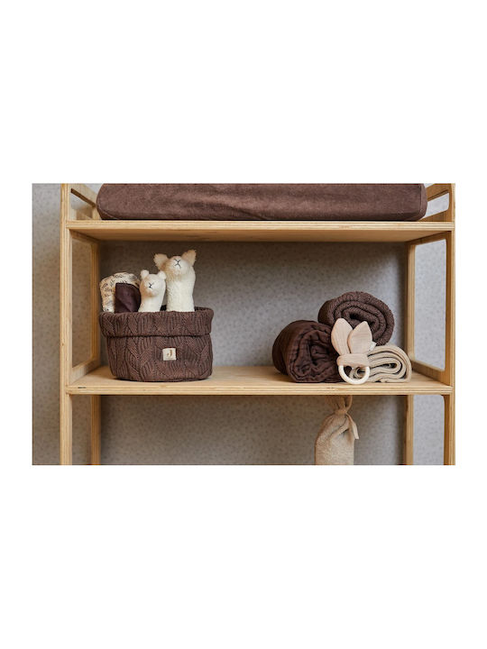 Jollein Κουβέρτα Αγκαλιάς & Λίκνου Πλεκτή Καφέ Chestnut 75x100εκ.
