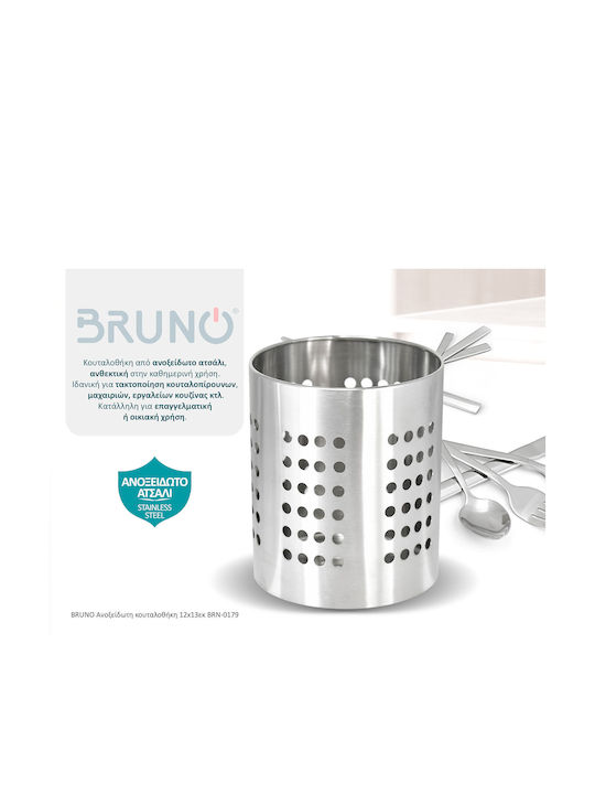 Bruno Cutlery Drainer from Stainless Steel in Silver Color 12x13cm