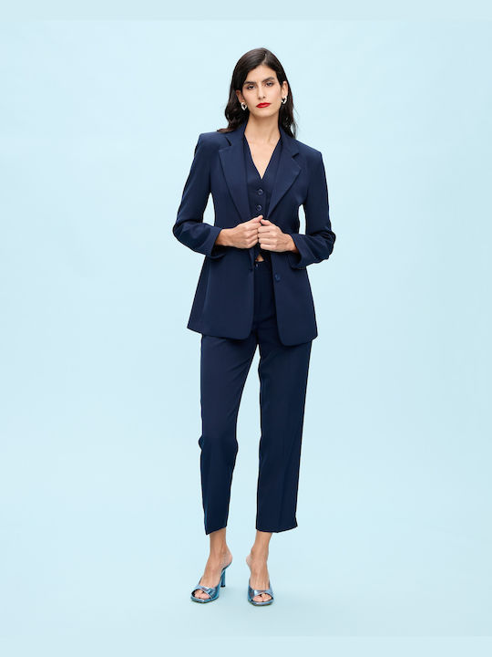 Passager Blazer pentru femei Sacou Albastru marin