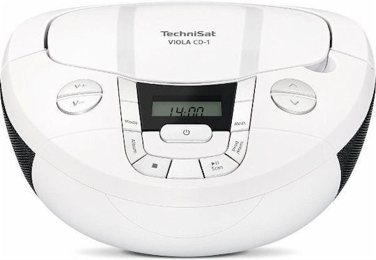 Technisat Tragbares Radio-CD-Spieler mit Radio Weiß