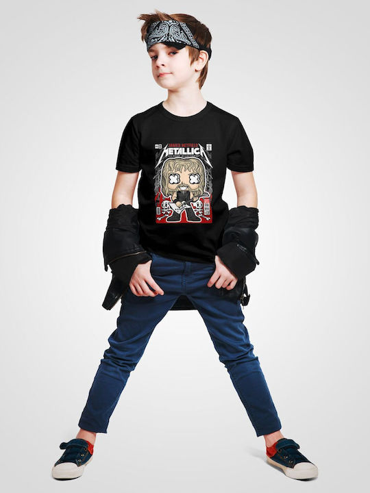 Pop Culture Kids T-shirt Black James Hetfield Metallica