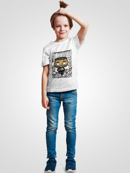 Pop Culture Kids T-shirt White Dj Khaled