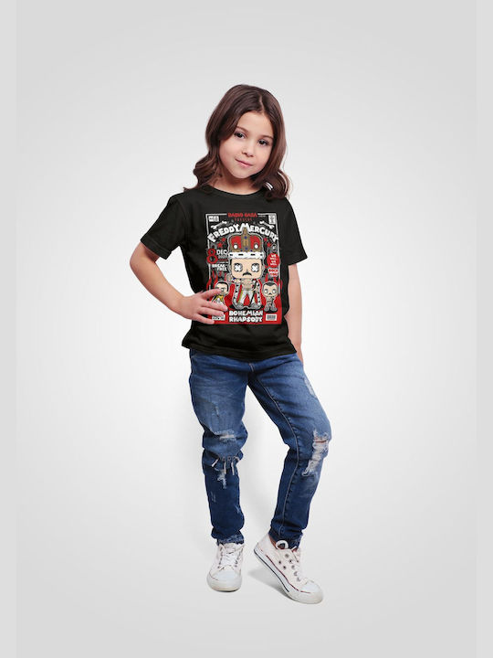 Pop Culture Kinder-T-Shirt Schwarz Freddy Mercury 2